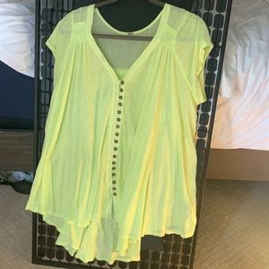 Free People Highland Tee Yellow